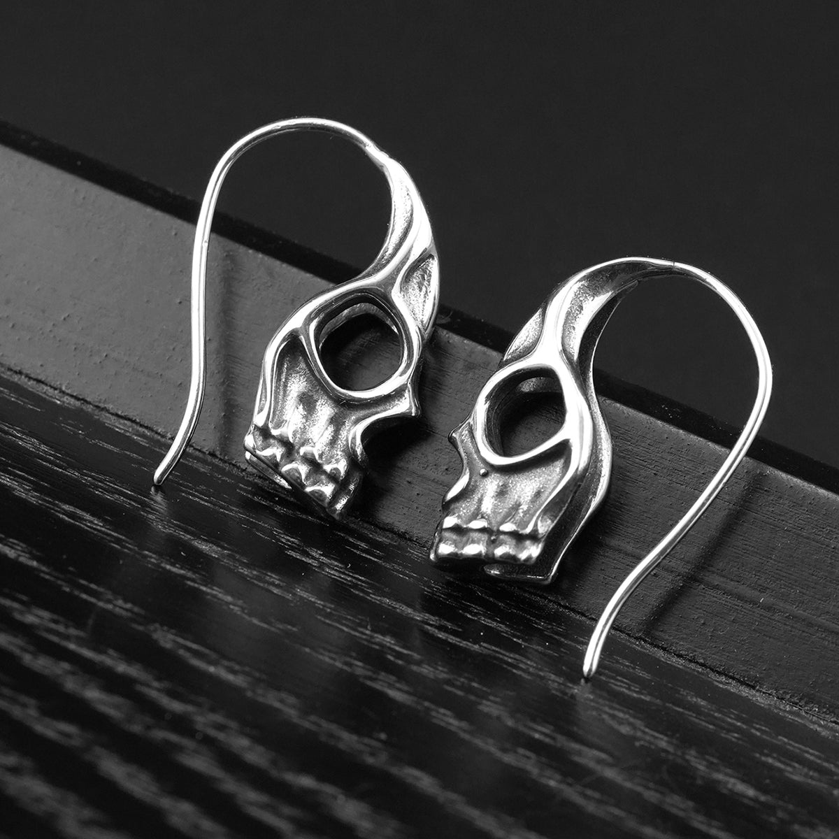 Skull Head Hook Earrings