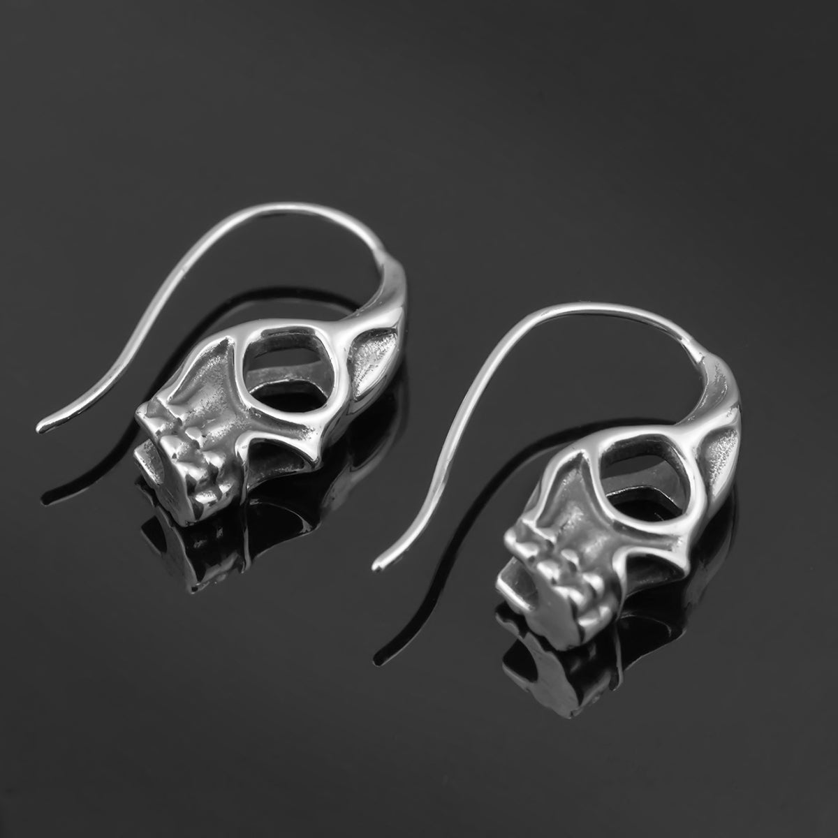 Skull Head Hook Earrings