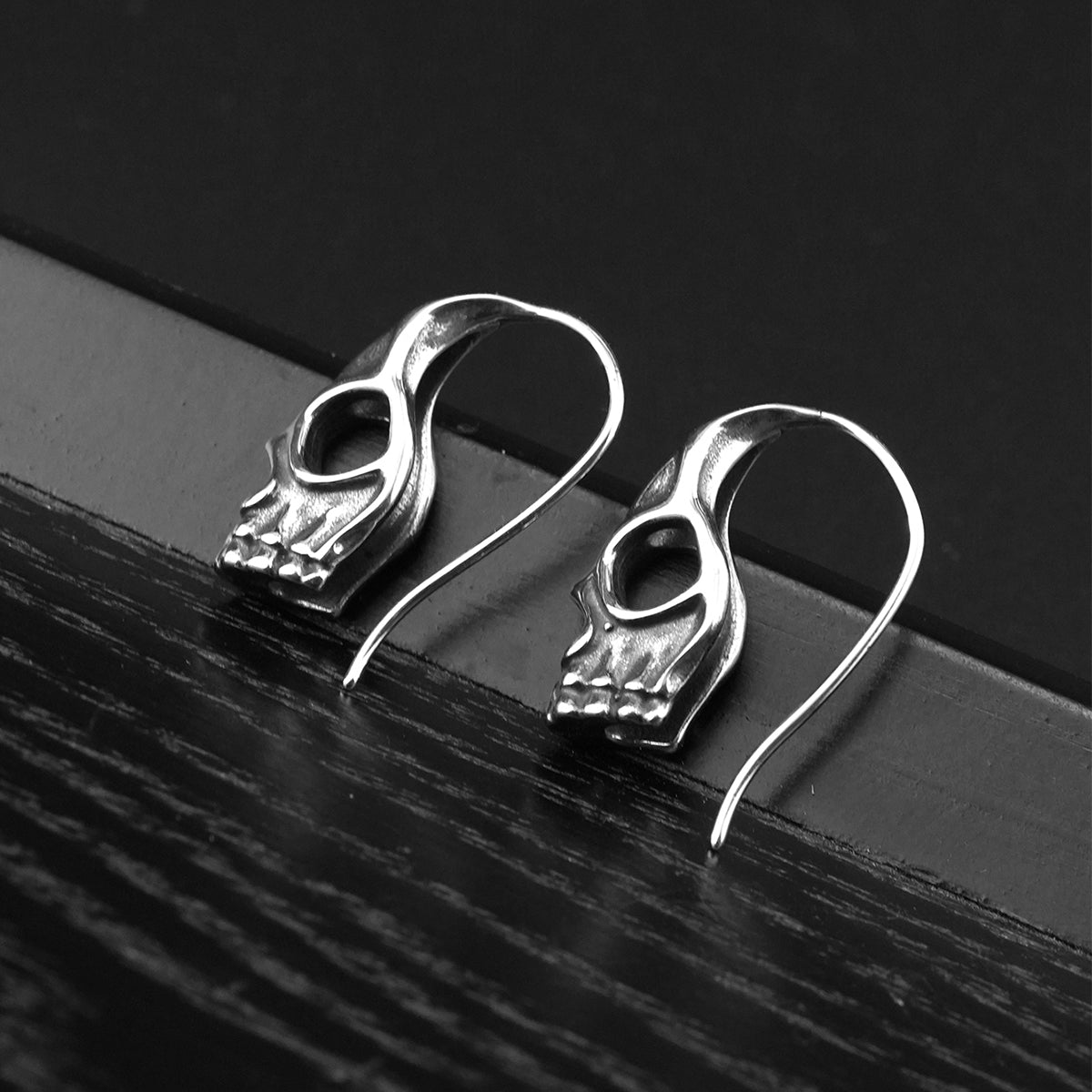 Skull Head Hook Earrings