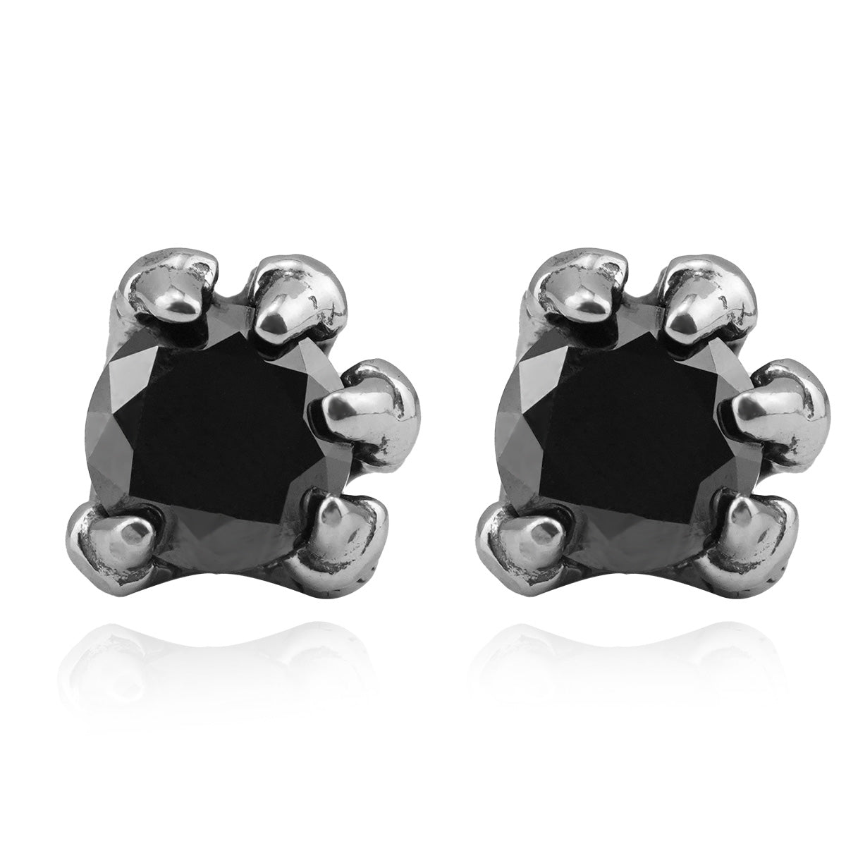 Black Stone Stud Earrings