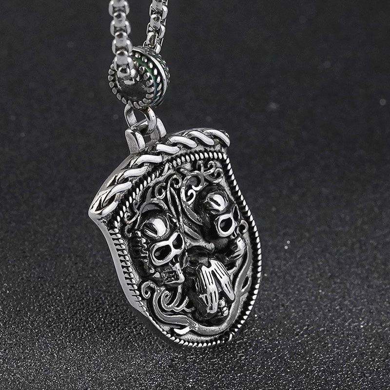 Skull Shield Pendant