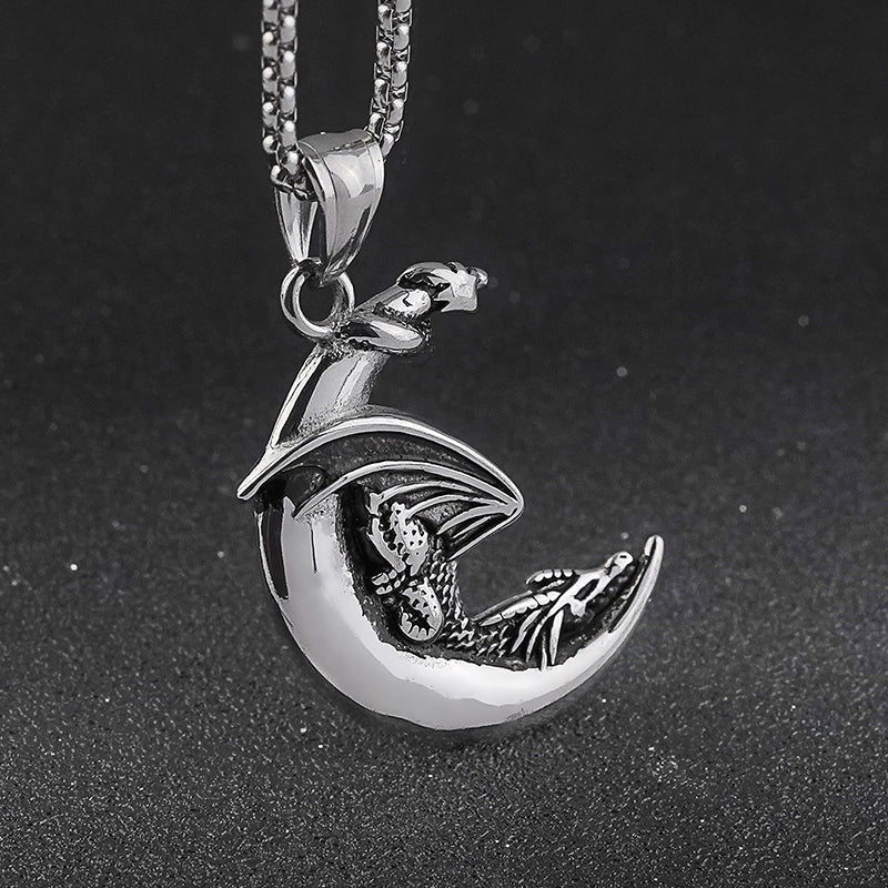 Moon Fly Dragon Pendant