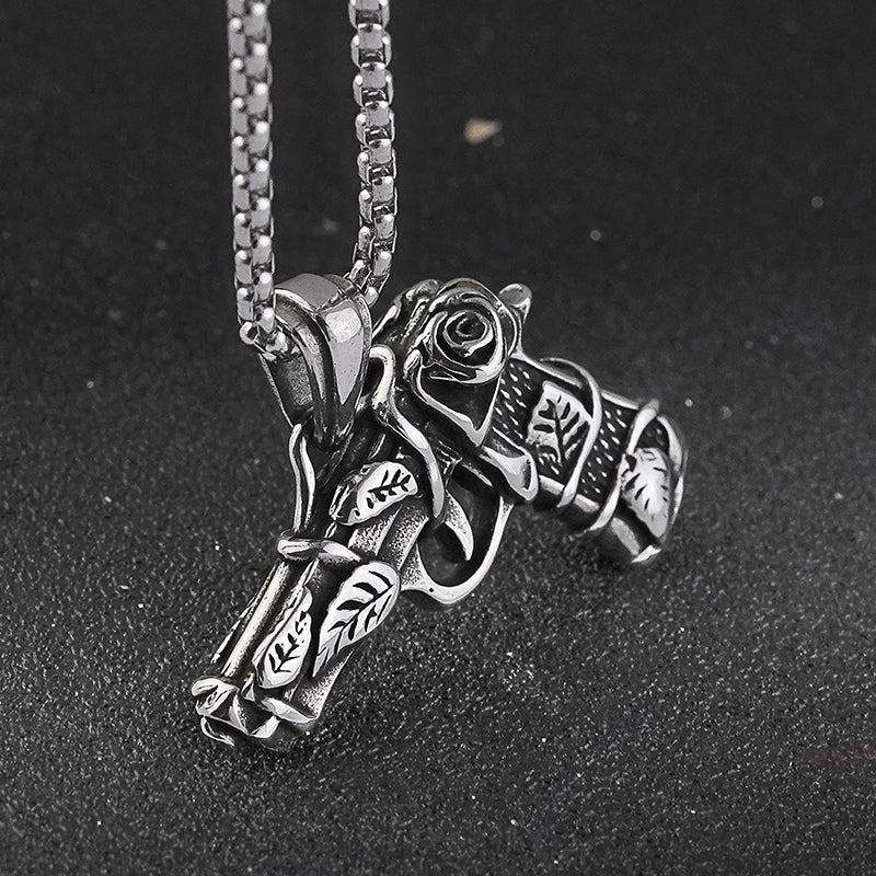 Stainless Steel Gun Pendant