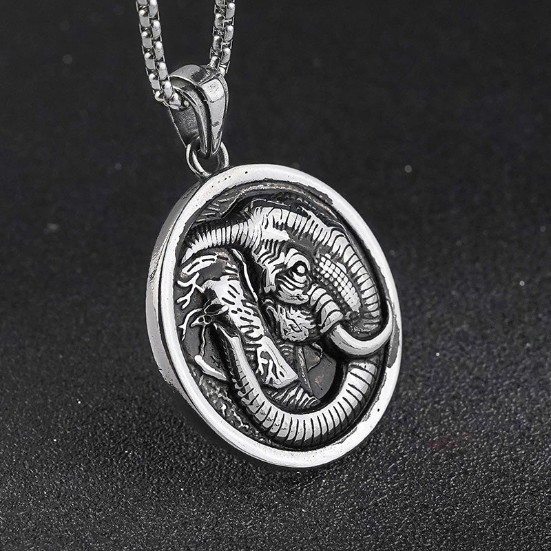 Elephant Circle Pendant