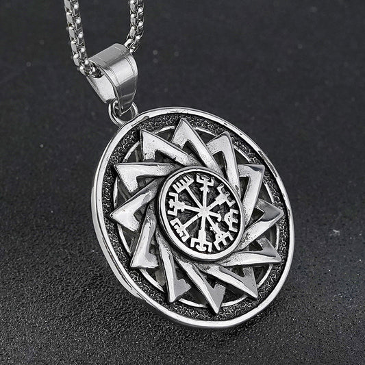 Nordic Viking Compass Pendant