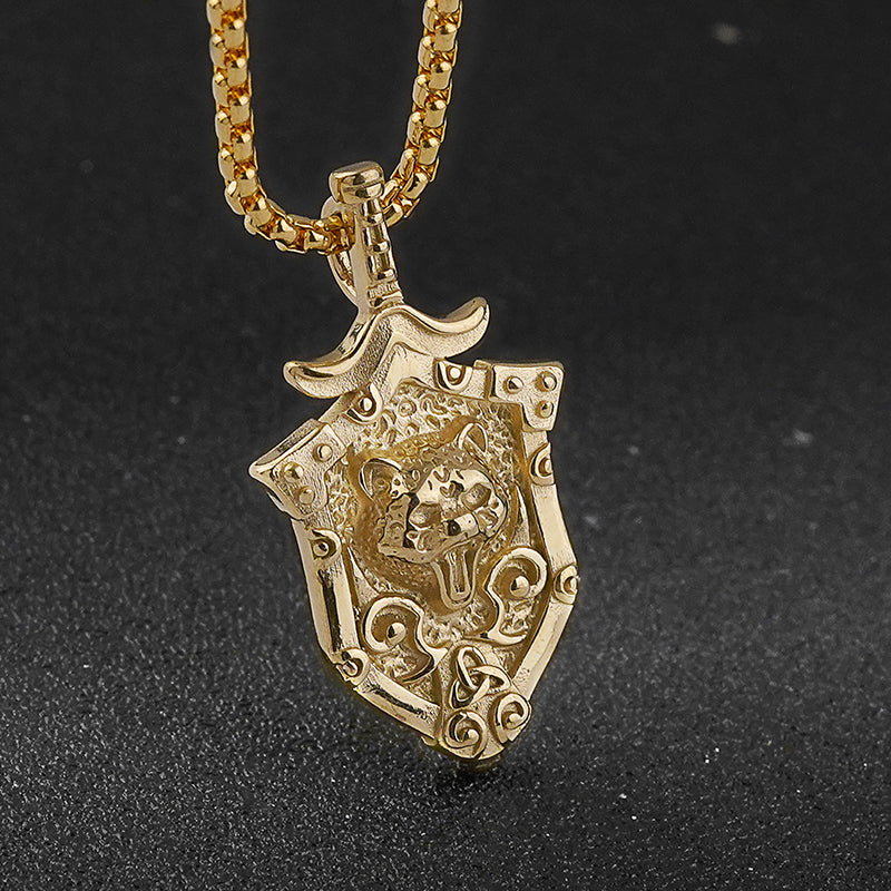 Sword Shield Bear Pendant