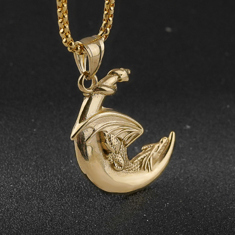 Moon Fly Dragon Pendant