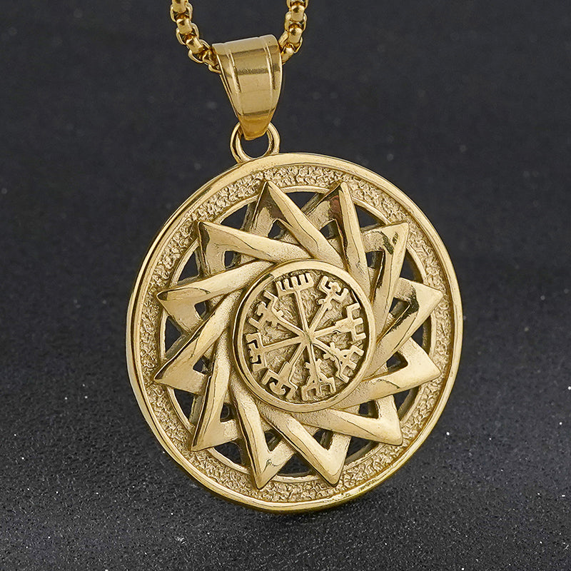 Nordic Viking Compass Pendant