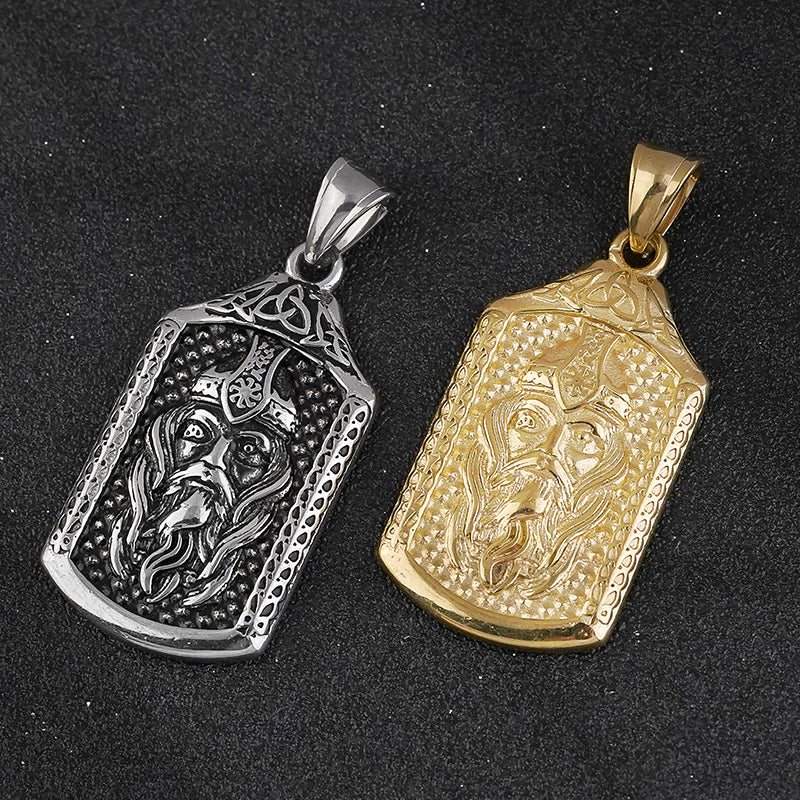 Viking Old Man Odin Head Pendant