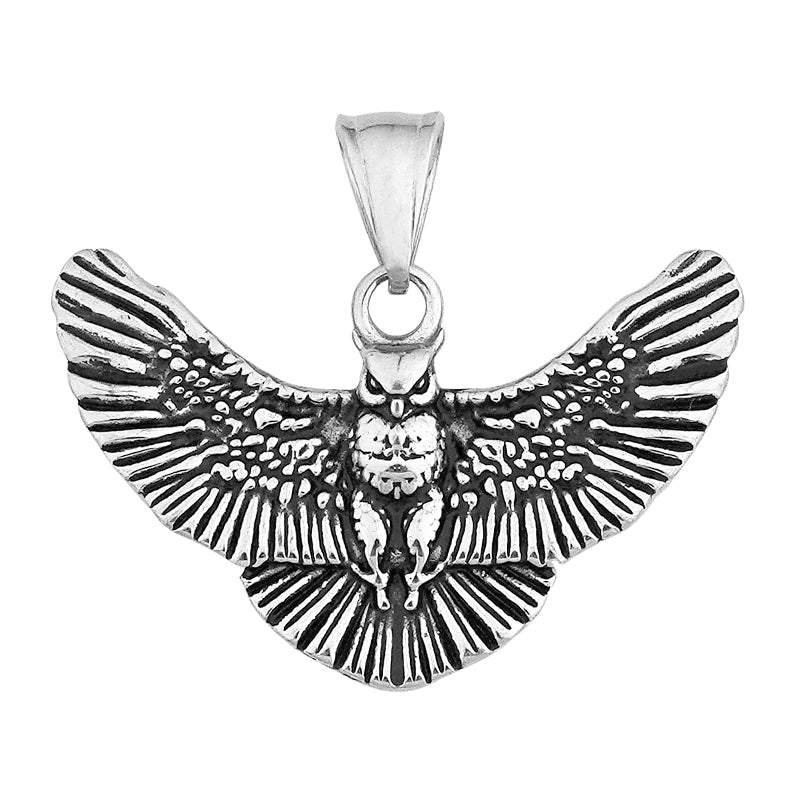 Stainless steel eagle wings pendant