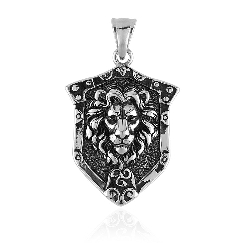 Lion Head Shield Pendant