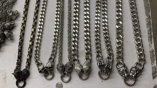 Leopard Snake Wolf Skull Dragon Heads Chains Stainless Steel