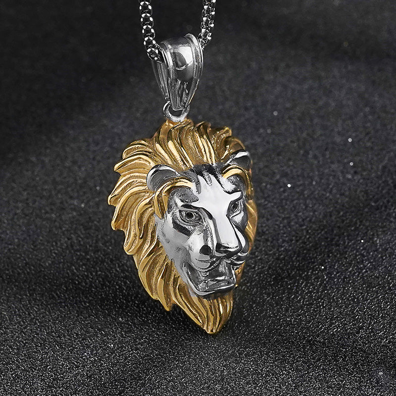 Stainless Steel Lion Head Pendant