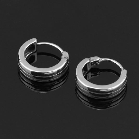 Statement Stainless Steel Hoop Earrings