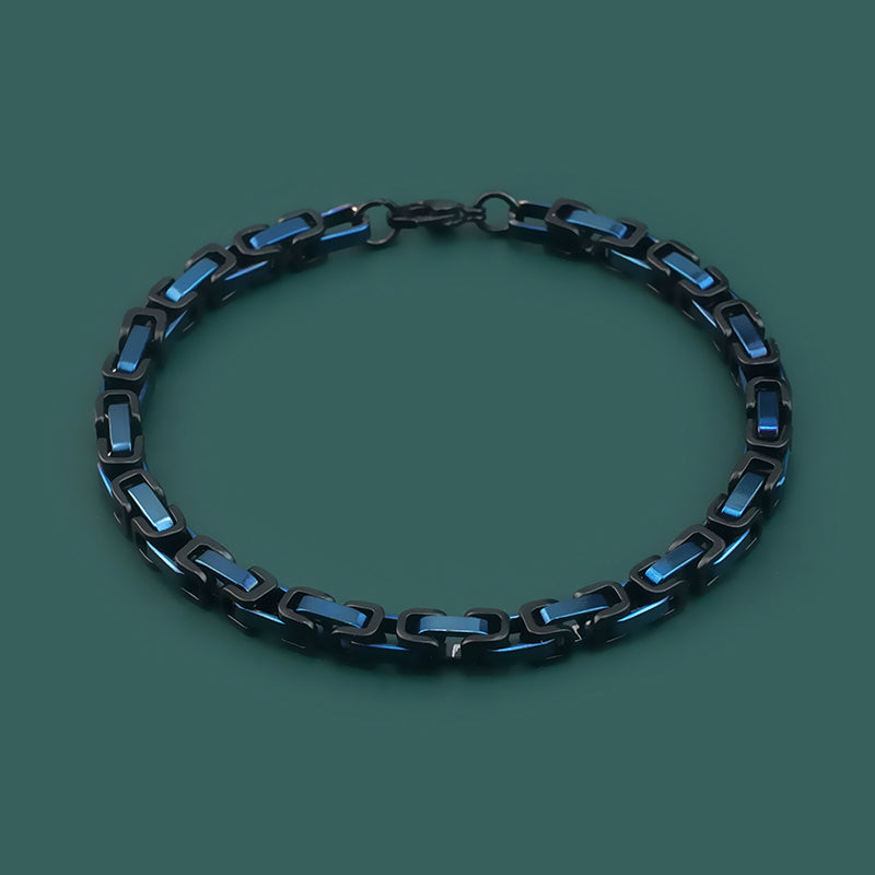 Black and Blue Samll Size Plating Chains Bracelets