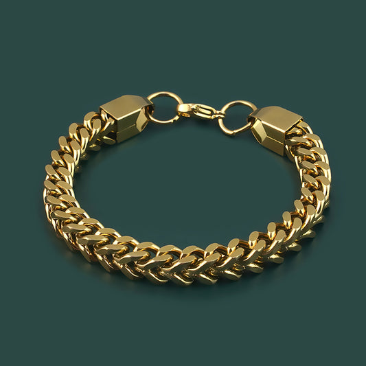 Rectangular Gold Plating Chains Bracelets