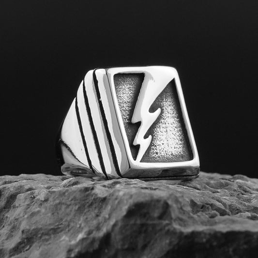 Lightning Stainless Steel Rings