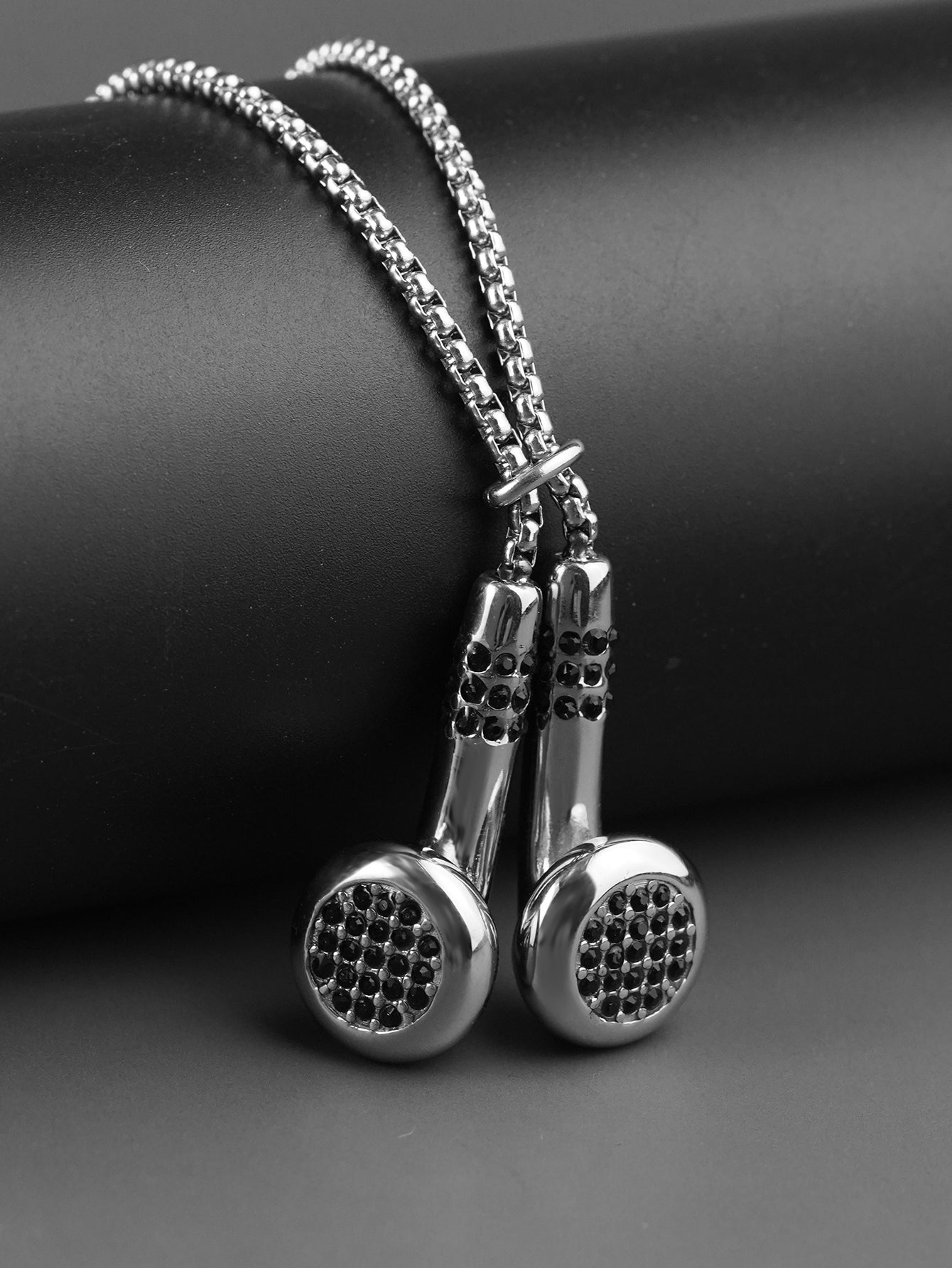 CZ Headphones Necklace