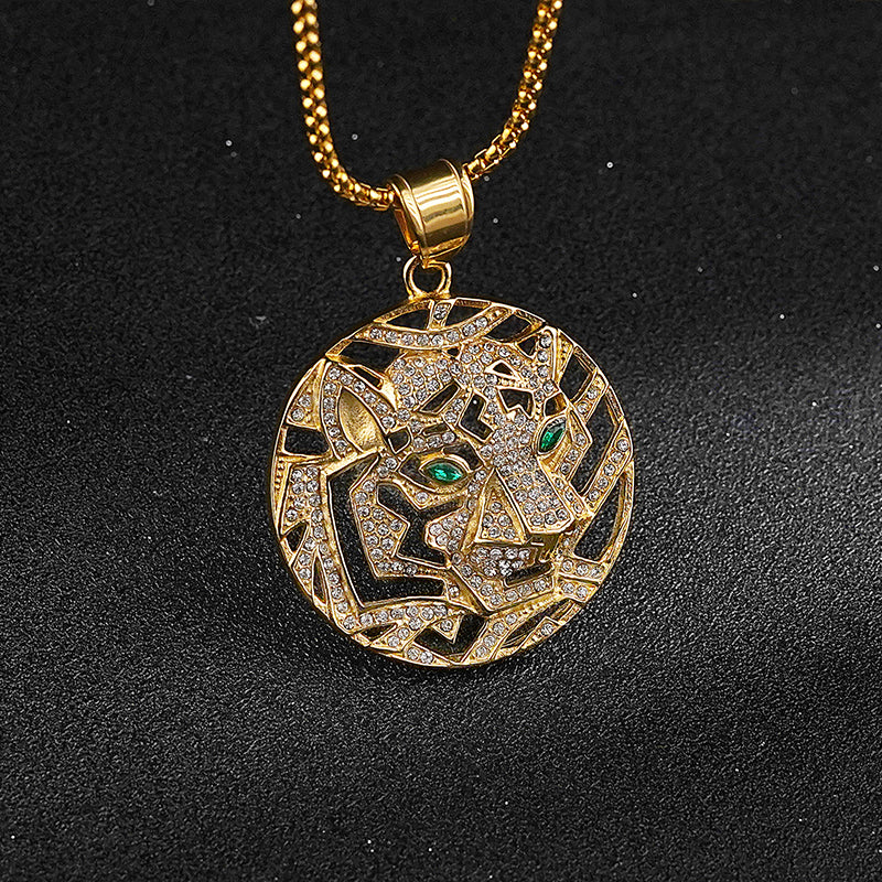 Gold Plated Leopard Head Pendants