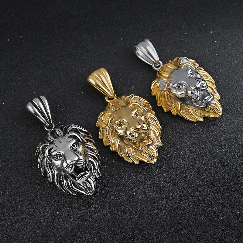 Stainless Steel Lion Head Pendant