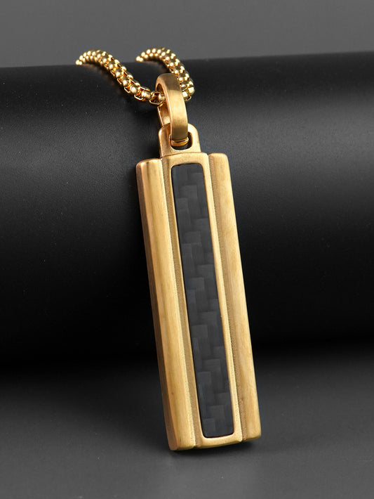 Braided rope pattern Rectangle Pendant