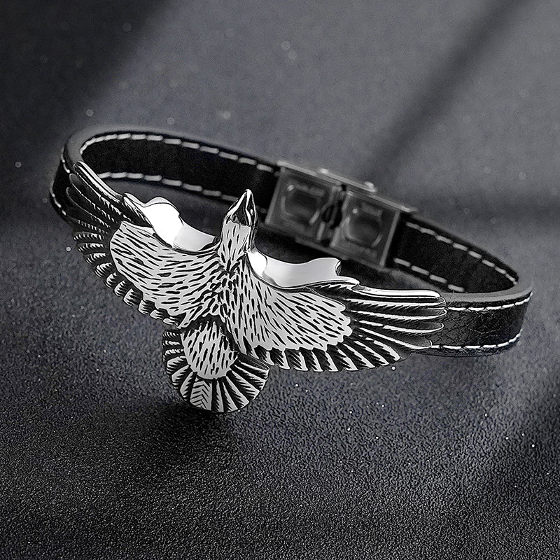 Eagle Design  Leather Bracelet