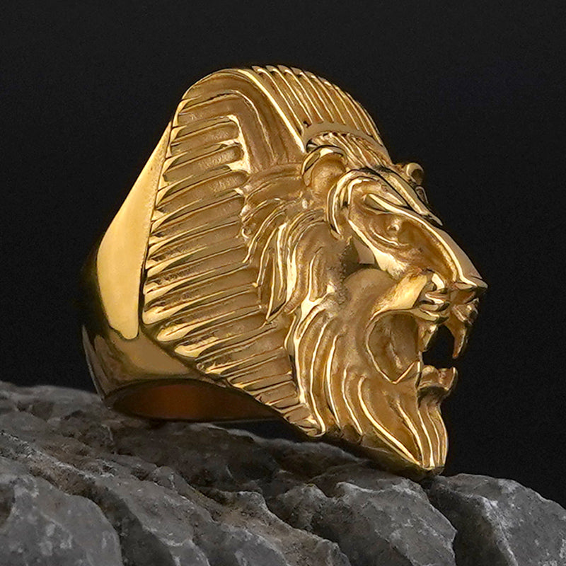 3D Design Lion Head Ring