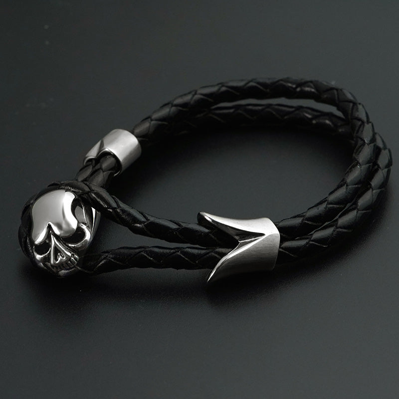 Braided Rope Skull Bracelets