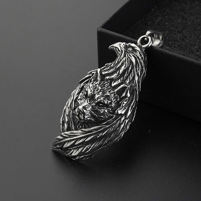 Eagle Wolf Head Pendant