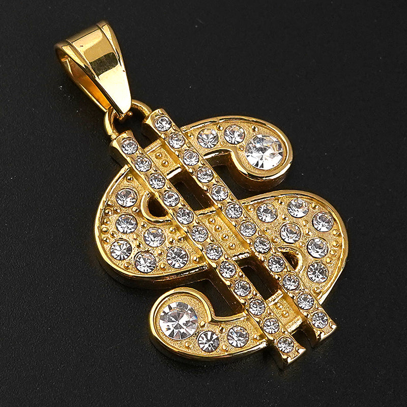 US Dollar Pendant CZ