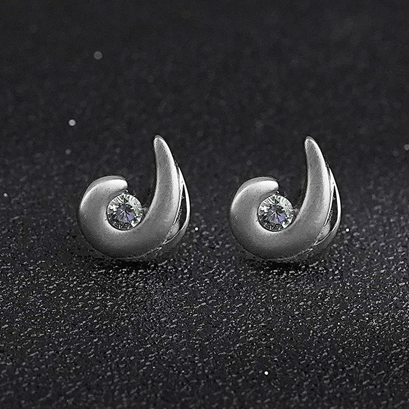 Lucky Cloud Design Stud Earrings