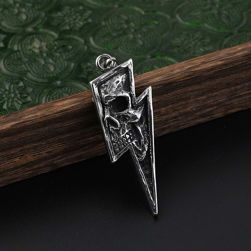 Lightning Skull Pendant