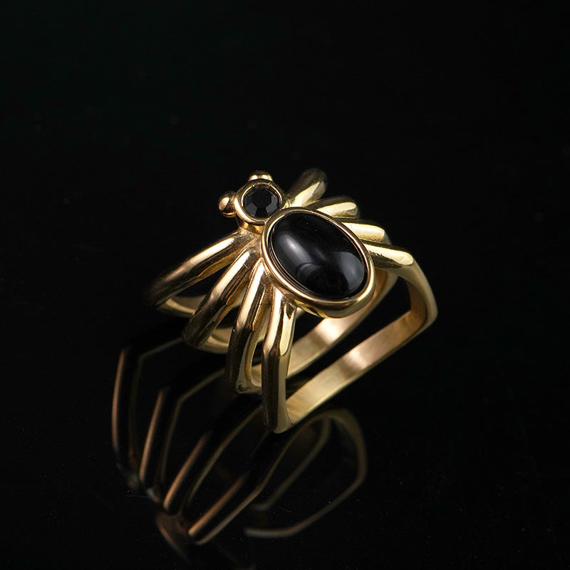 Gold Plating Spider Ring