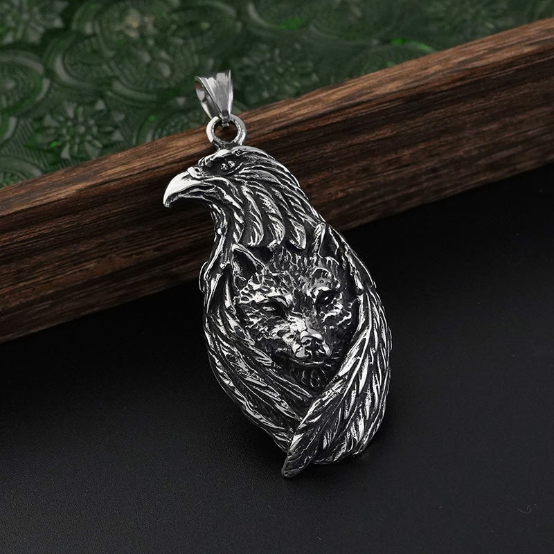 Eagle Wolf Head Pendant