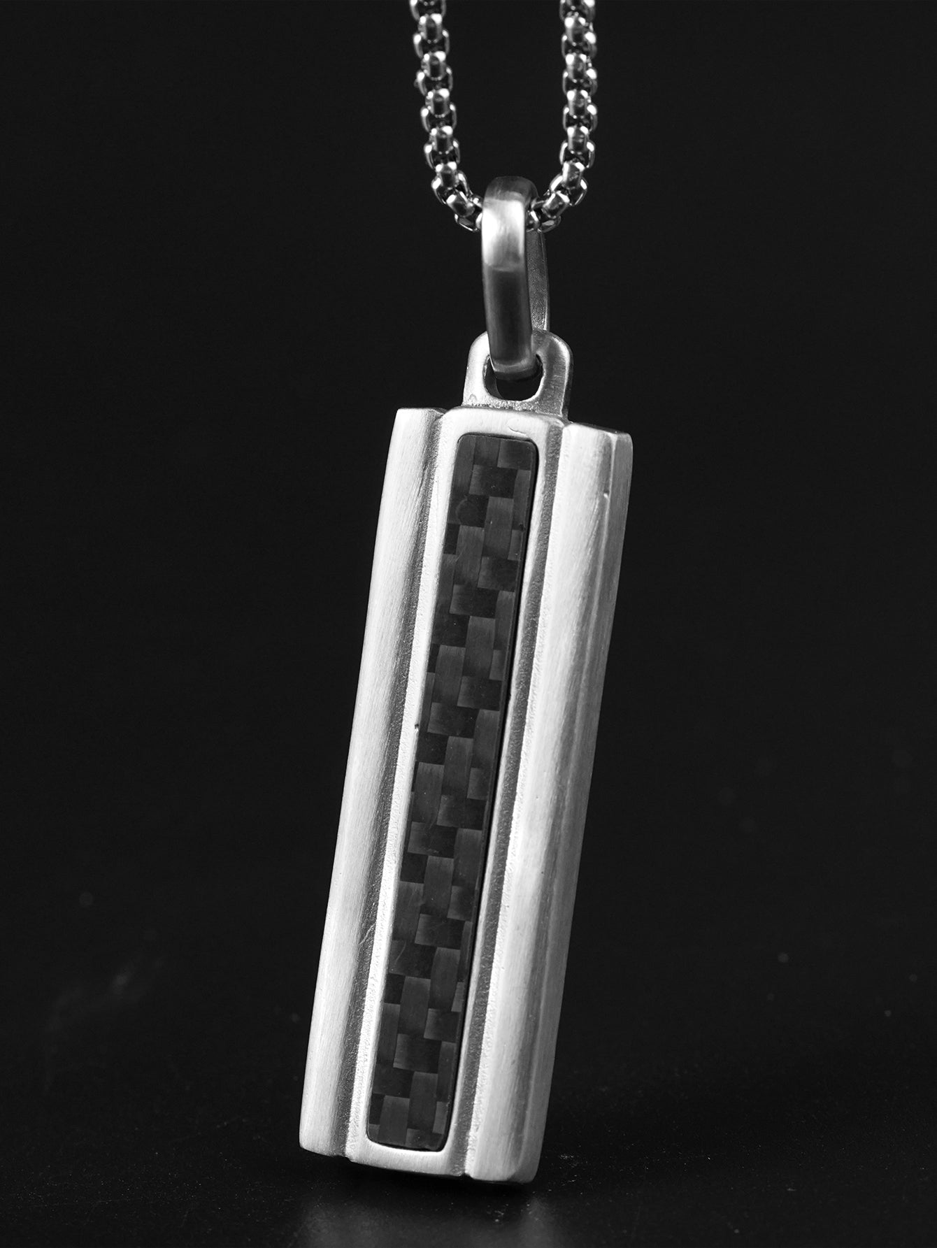 Braided rope pattern Rectangle Pendant