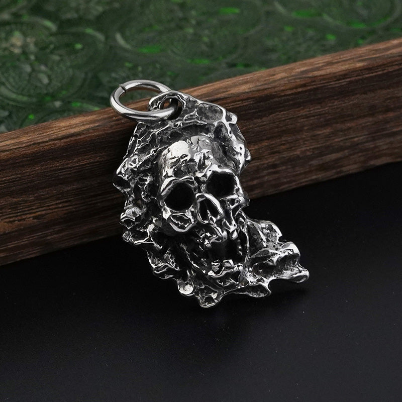 Crescent Skull Pendant