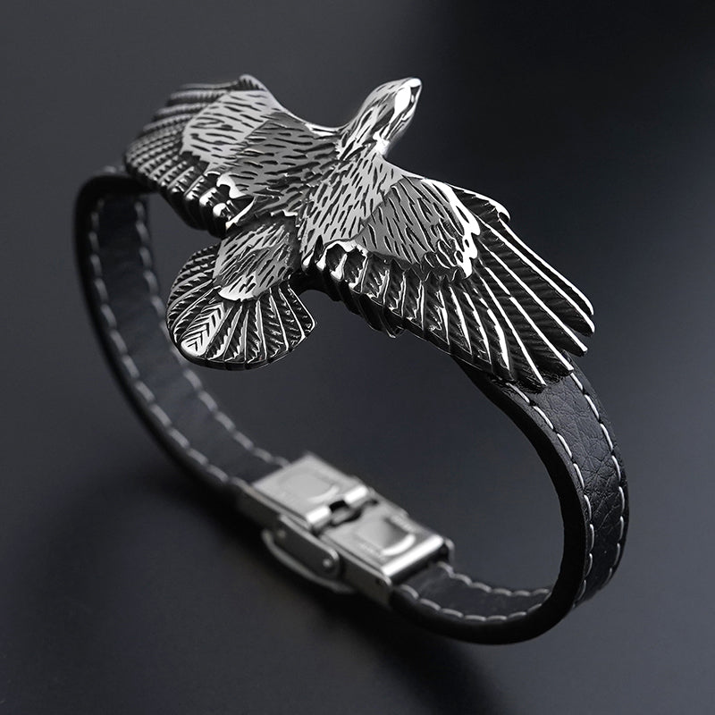 Eagle Design  Leather Bracelet