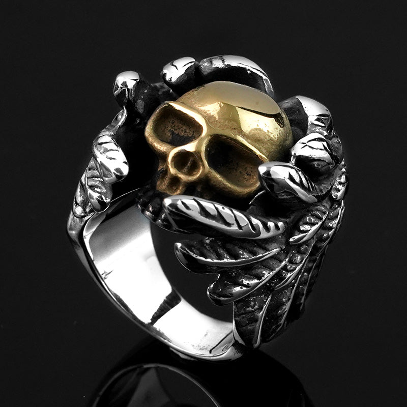 Angel Skull Rings Stainless Steel