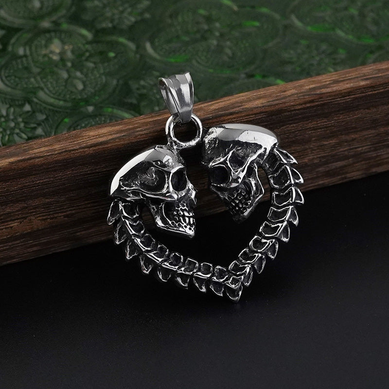 Skull Heart Pendant