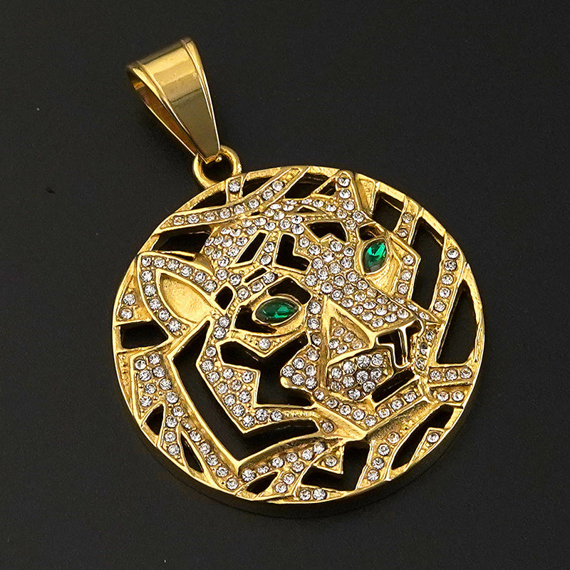 Gold Plated Leopard Head Pendants