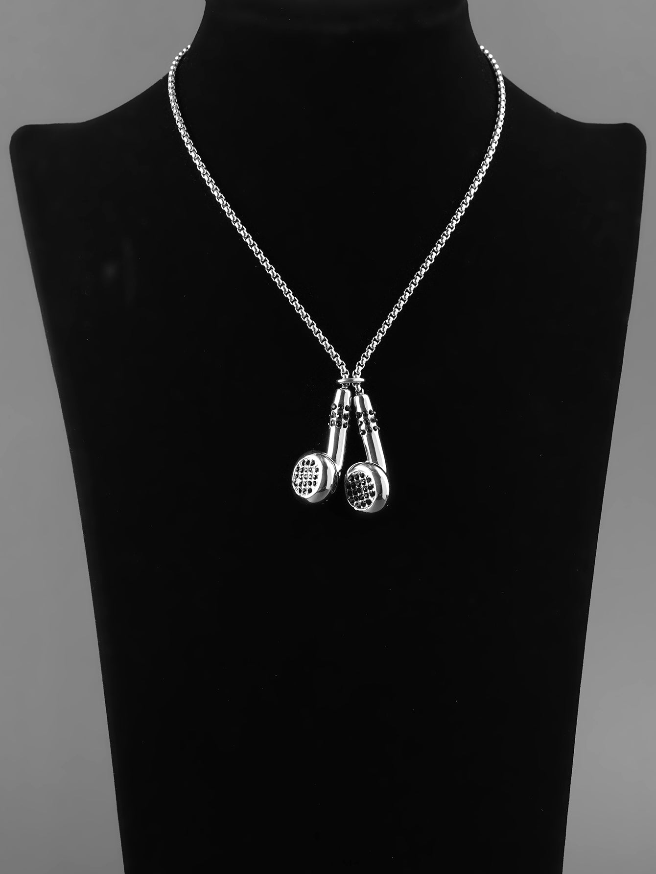 CZ Headphones Necklace