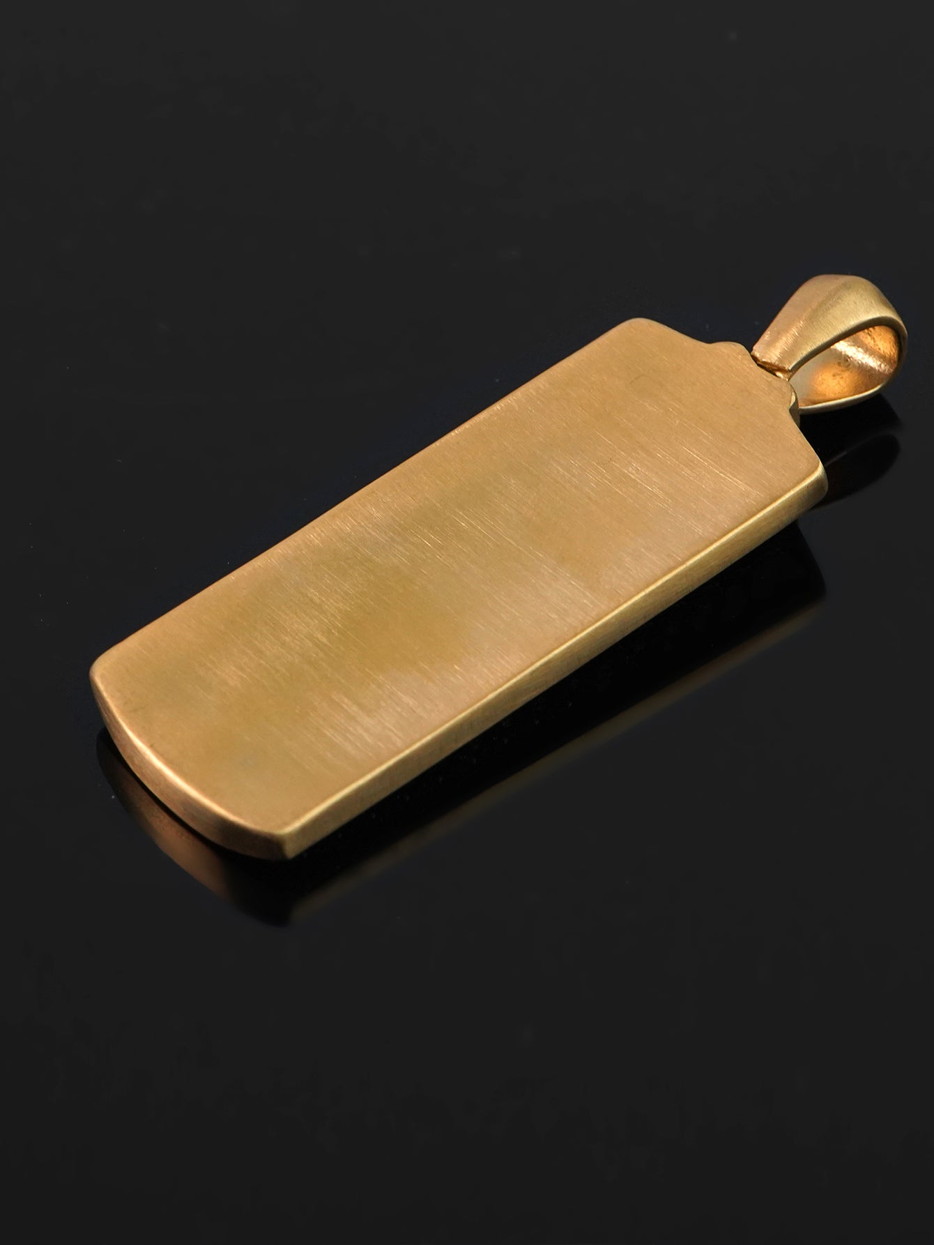 Plating Gold Rectangle Pendant