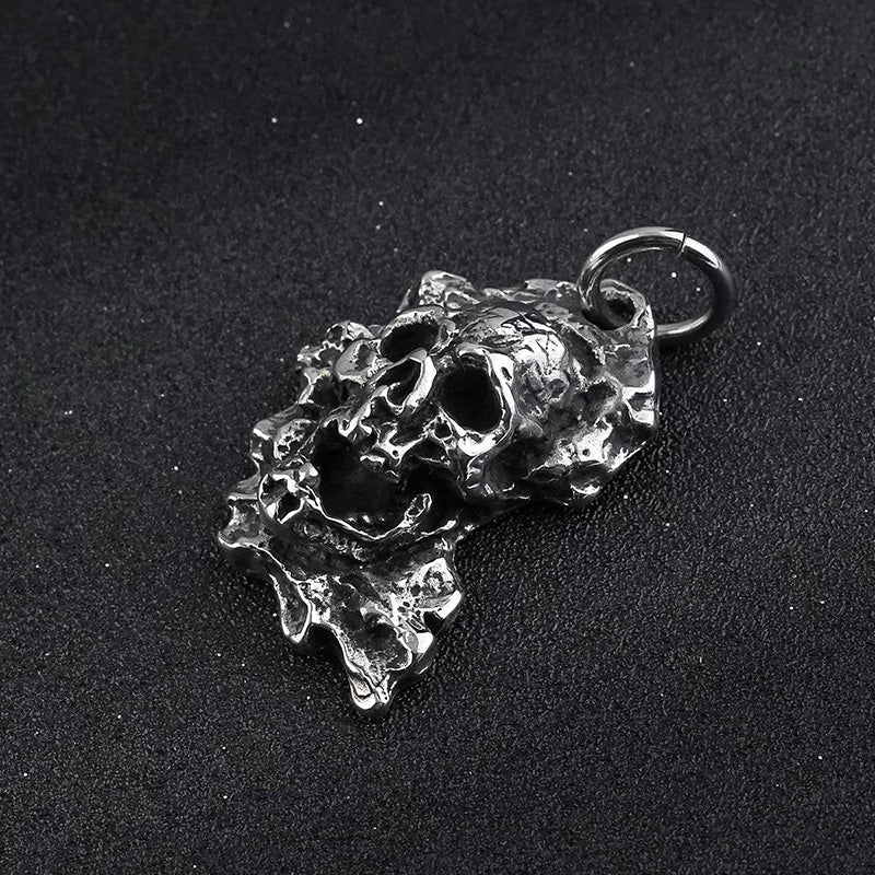 Crescent Skull Pendant