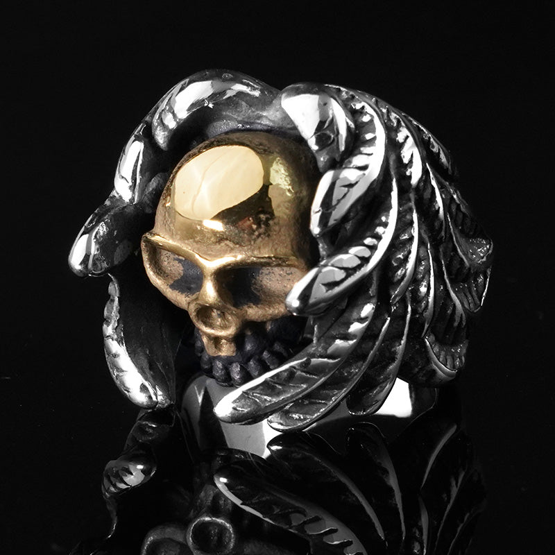 Angel Skull Rings Stainless Steel