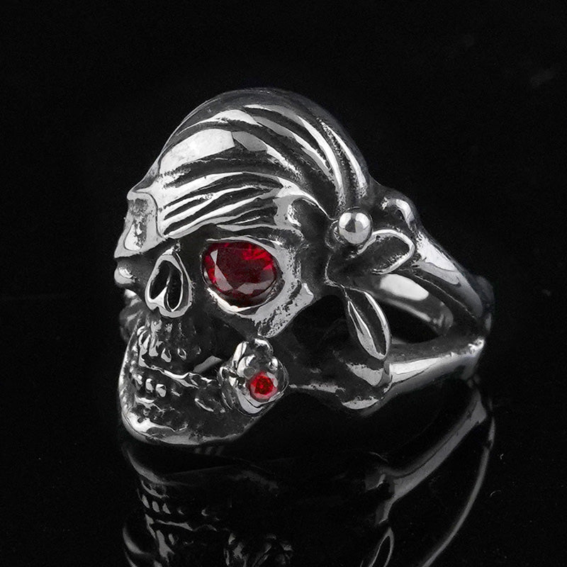 Red Eye Skull Ring