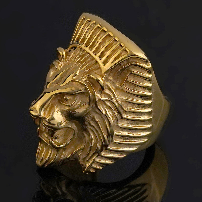 3D Design Lion Head Ring