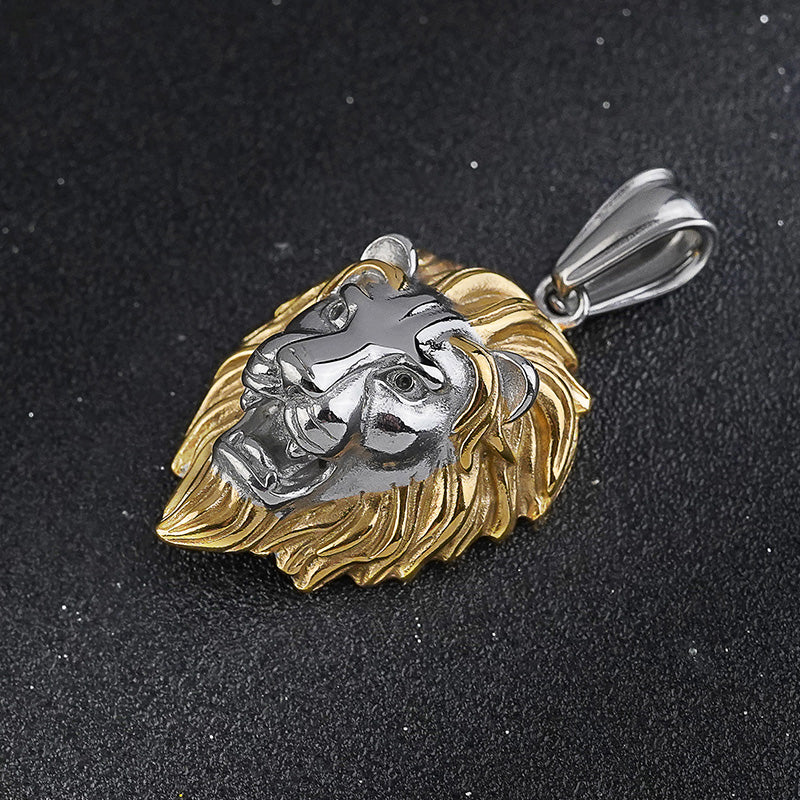 Stainless Steel Lion Head Pendant