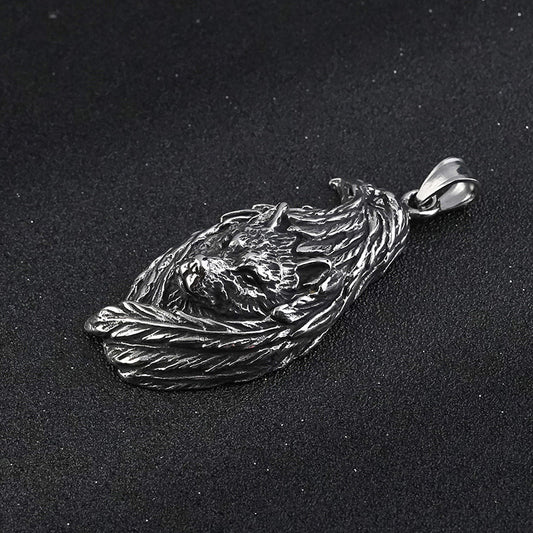 Eagle Wolf Head Pendant