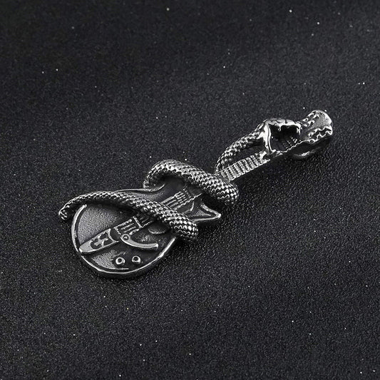 Snake With Guitar Pendant