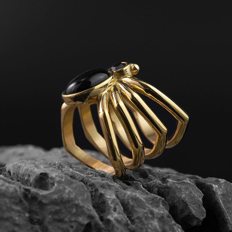 Gold Plating Spider Ring